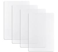 CREATCABIN Lot 4 Set Table Plastique Transparent Sets Table Plastique Translucides Résistants la Chaleur Lavables Protection Table Lavable pour Salle Manger Cuisine Peinture 11x17(1) cm