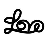 CREATCABIN Love Sign Découpe Bois Noir Love Décoration Murale Bois Lettres Découpées Laser Art Inachevé Rustique Bricolage pour Porte D'Entrée Maison Salon Ferme Décoration Couronne Cadeau 19.3x12cm