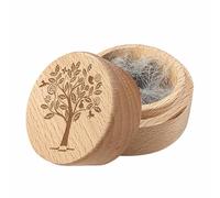 CREATCABIN Mini Urnes Bois pour Animaux Compagnie Petites Urnes Cendres d'animaux Boîte Souvenirs Poils d'animaux Arbre Vie Urnes Décoratives Bois D'Acacia Urne Funéraire Boîte Commémorative 5x4cm