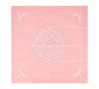 CREATCABIN Nappe D'Autel Star Fox Jeu Cartes Tarot Céleste Nappe Tapisserie Spirituelle Pouvoir Tissu Velours Sacré Carré D'Astrologie pour Pendule Divination Fournitures Sorcellerie Rose Païen 49cm