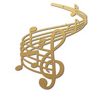 CREATCABIN Notes Musique Décoration Murale Métal Vintage Treble Clef Signes Muraux Sculpture Suspendre pour Maison Chambre Coucher Cuisine Jardin Cadeau Pendaison Crémaillère Vacances Noël 25x30cm