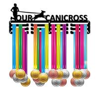CREATCABIN Notre Porte-Médaille de Canicross Sport Walk A Dog Medals Hanger Display Stand Wall Mount Decor Holders Runner Athlète for Runners Home Outdoor Running Gymnastics Over 60 Medals 40x15cm