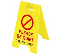 CREATCABIN Panneau Bureau«Silence»Panneau D'Avertissement Table Panneau Bureau Jaune Réponse aux Tarifs Bureau Accessoires Décoration Cabine Bureau Amusants Cadeau Humoristique pour Collègue 10x16cm