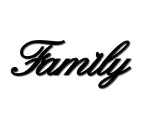 CREATCABIN Panneau de Famille en Bois Décoration Murale Art Découpe Lettre Mot Découpé au Laser Accessoires Décoratifs Inachevés Moderne pour Salon Maison Porte Ferme Porche Chambre Décoration 30x12cm