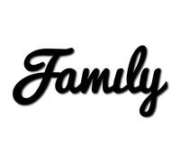 CREATCABIN Panneau Famille en Bois Décoration Murale Art Découpé Lettre Mot Découpé au Laser Accessoires Décoratifs Inachevés Rustique pour Salon Maison Ferme Porche Chambre Décoration 30x14cm, Noir