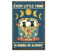 CREATCABIN Phase Lune Métal Étain Signe Peinture Vintage Affiche Plaque Rétro Fer Signe Mural Mural Art Déco pour Salle Bain Restaurant Maison Cafés Bar Pub Déco Cadeau 8x12inch - Every Little Thing