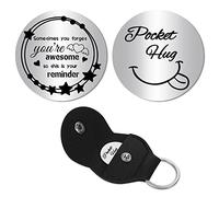CREATCABIN Pocket Hug Token Gift Inspirational Long Distance Relationship Double Face Coin Inspirational Gifts for Friends for Women Men Bestie Daughter Son Coworker 1.2 x 1.2 inch