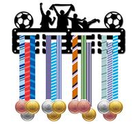 CREATCABIN Porte-Médaille de Football Porte-Médaille Présentoir de Sport en Métal Récompenses à Suspendre Fer Petit Support Décor Récompenses pour Mur Accueil Badge Course Football Gymnastique