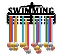 CREATCABIN Porte-Médaille de Natation Porte-Médaille Présentoir de Sport en Métal Récompenses à Suspendre Fer Petit Support Décor Récompenses pour Mur Accueil Badge Course à Pied Gymnastique Natation