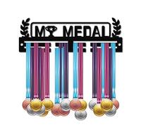 CREATCABIN Porte-Médaille en Acrylique My Medals Holder Display Hanger Rack Frame Stand Wall Mount Hanging for Home Badge 2 Lines Athlètes Medalist Running Soccer Gymnastics Over 20 Medals