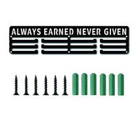 CREATCABIN Porte-médailles « Always Earned Never Given » - Support mural robuste pour athlètes, joueurs de tennis de table, gymnastique, plus de 60 médailles