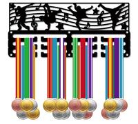 CREATCABIN Porte-Médailles Danse Hip Hop,Présentoir Médailles,Danse Rue,Sport,Course,Rubans,Organisateur Récompenses,Petits Crochets Métal Noirs pour Accrocher sur 40 médaille Gymnastique,29x13cm