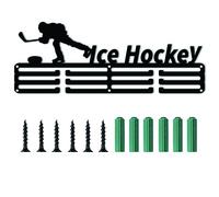CREATCABIN Porte-Médailles Hockey sur Glace Affichage Cintre Rack Cadre Sports Awards Support de Lanière en Métal Support Mural Robuste pour Athlètes Joueurs de Tennis de Table Plus 60 médailles