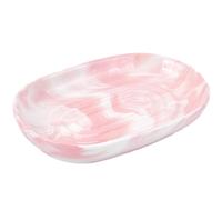 CREATCABIN Porte Savon Céramique Porte Savon Texture Rose Fabriqué Main Porte Savon Polyvalent Textures Marbre Plateau Savon Antidérapant pour Éponge Salle Bain Évier Cuisine Décoratif 13x8.5x2.5cm