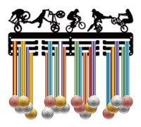 CREATCABIN Présentoir Médailles Vélo,Cintre Médaille Cyclisme,Support Sport,Cadre en Fer,Décoration Murale,Cintre Médaille en Métal,Organisateur pour Course,BMX,Compétition D'Équitation,40x15cm