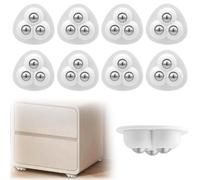 CREATCABIN roulettes pour Appareils Électroménagers Patins de Meubles roulettes Pivotantes Auto Adhésives à 360° universelles Blanches Petites pour Cafetière Mixeur Plan de Travail 3x2.95x1cm