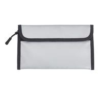 CREATCABIN Sacs à Documents Imperméables Ignifuges Tissu Argenté Isolés Thermiquement Pochette Rangement avec Fermeture Éclair Sécurité pour Dossiers Argent Liquide Bijoux Passeport Bureau 21x12.7cm