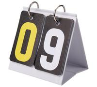 CREATCABIN Tableau D'Affichage Bascule Petit Tableau D'Affichage Marqueur Score Tableau D'Affichage Table avec Chiffres Détachables pour Basket Ball Tennis Badminton Volley Ball Baseball 10.2x10.3cm