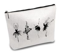 CREATCABIN Trousse Maquillage Danseuse Ballet, Cosmétiques en Toile avec Fermeture Éclair, Multi-Usages pour Toilette et Voyage, Pochettes Portables pour Femmes Étudiantes 25x18cm