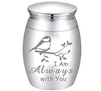 CREATCABIN Urnas Pequeñas RecuerdCenizas Conmemorativas Mini Urnas Cremación Miniatura EntierrFuneral Urnas Contenedor Tarrpara Compartir Cenizas 1.18x1.57 pulgada Astilla-I Am Always with You