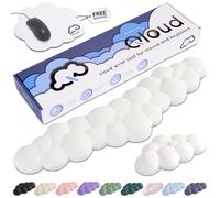 Create-ables Repose-poignet en forme de nuage pour clavier, avec support de poignet ergonomique en mousse à mémoire de forme blanche, style nuage, couleur blanche