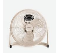CREATE / AIR FLOOR RETRO/Ventilateur de sol industriel sable / 16 pouces, débit d'air puissant, 3 vitesses, silencieux, léger, pieds antidérapants.