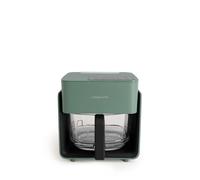 CREATE/AIR FRYER STUDIO CRYSTAL/Friteuse sans huile 4,2 L avec vaporisateur d’eau vert sauge/Capacité 5-6 portions, 6 programmes, plateau en verre, contrôle du temps et de la température, 1300W