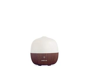 CREATE/AROMA STUDIO/Diffuseur d'arômes et humidificateur en bois foncé/Émet de la vapeur froide avec des propriétés humidifiantes et d'aromathérapie, 7 couleurs de lumières LED,120 ml, 5 W
