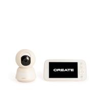 CREATE / Baby CAM Connect Pro/Babyphone caméra avec WiFi Blanc cassé/Audio bidirectionnel, vidéo Haute qualité, Vision Nocturne, caméra pivotante, 7 chansons, 5 W