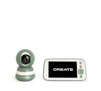CREATE / Baby CAM Connect Pro/Babyphone caméra avec WiFi Vert Sauge/Audio bidirectionnel, vidéo Haute qualité, Vision Nocturne, caméra pivotante, 7 chansons, 5 W