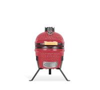 CREATE/BBQ KAMADO/Barbecue Smoker Céramique Rouge 13 pouces/Peut griller, fumer et cuire, avec régulateur de température et deux sources de ventilation.
