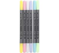 Create Crafts 34829 Lot De 12 Marqueurs Pour Textile À Double Pointe 2,3 Mm/6 Mm[Z2002]