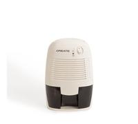CREATE/Déshumidificateur mini 500ml blanc cassé/Petit et maniable, indicateur LED, système Peltier, ultra-silencieux et facile à utiliser, système d’arrêt automatique, 22W