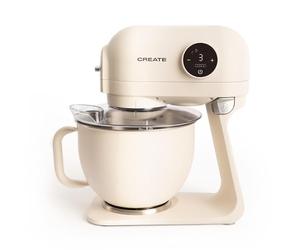 CREATE/DOWNMIX RETRO/Batteur planétaire Blanc Cassé / 6 vitesses, mélangeur à pâtisserie, rotation planétaire, programmes automatiques, fouetter, mélanger, émulsionner, battre et fouetter, 1200W