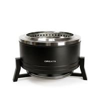 CREATE Brasero d'extérieur FIRE PIT ROUND – à pellets 12 kW, sans fumée – Noir