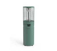 CREATE/FIRE ROUND HEATER/Chauffage à gaz vert sauge pour terrasses et extérieurs/Allumage électrique, flamme réglable, sécurité, usage extérieur, matériaux résistants, 8 kW