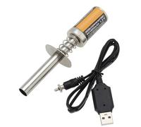 Create idea 1 Ensemble allumeur Rechargeable Démarreur Bougie Préchauffage Nitro 1800MAh avec Chargeur Batterie DC 3.7V 300mA pour Moteur Nitro à Gaz Compatible avec RC 1/8 1/10 Voitures