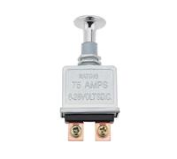 Create idea 1 interrupteur push-pull robuste 75 A 2 bornes 6-28 V CC pour voitures, camions, bus, VTT, camping-cars, bateaux - Argenté