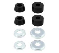Create idea 1 jeu de bagues rigides 95A pour skateboard - Coussins cylindriques compatibles avec les camions indépendants compatibles avec Venture Skateboard - Noir