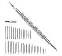 Create idea 1 lot de barrettes à ressort de 142 mm pour bracelet de montre - Outil de démontage en acier inoxydable avec tête de rechange et barres à ressort de 1,5 mm/1,8 mm, Argenté., 142mm
