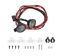 Create idea 1 Lot de phares de Voiture RC 1/10 RC pour Toit Rond de Voiture avec Support réglable, projecteur de Voiture RC Crawler Compatible avec SCX10 Compatible avec Axial TRX4