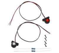 Create idea 1 Paire de Feux de Position Bicolores 1/14 RC Feux de Position Latéraux pour Bricolage RC Tracteur Camion Remorque Modèle de Voiture Compatible avec T-Amiya Blanc Et Rouge
