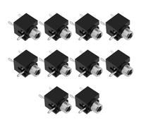 Create idea 10 Pièces 3 Broches 3.5mm Mono Femelle Connecteur Prise Femelle Prise Casque Prise Audio Prise Mono Montage Commutation Audio DC Jack Prise, 065-EL