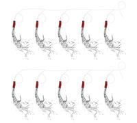 Create idea 10 Pièces d'argent Tinsel Maquereau Plumes Hameçons pour Morue Lieu Jaune Et Pêche en Mer avec Leurres Appâts Accessoires pour Toutes Les Espèces d'été