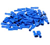 Create idea 100pcs Bleu Cosse Electrique plates Connecteurs Isolées à Sertir femelle 6.3mm Assortiment sertissage