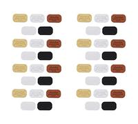 Create idea 100pcs Étiquettes en Relief Faites à la Main en Cuir Étiquettes Embellissements 4 Trous pour Crochet Couture Vêtements Décors Bricolage Artisanat Sacs à Main Décoration