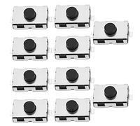 Create idea 10pcs Tactile Micro Commutateur Bouton Poussoir pour Voiture Télécommande Clé 2 Broches Montage en Surface Commutateur Automobile Remplacement Accessoires 4x6x2.5mm