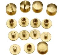 Create idea 10x Rivets en Laiton vis Ceinture 4 x 4.5mm Bouton Clou pour Couture Ceinture Solide à vis Rivet Clou