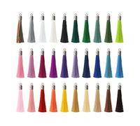 Create idea 120pcs Porte-clés Gland Pendentif avec Capuchon en Métal pour Boucle d'oreille Bracelet Collier Projets de Bricolage Artisanat Fabrication de Bijoux