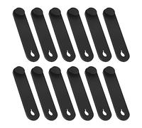 Create idea 12pcs Attaches de Câble Support Organisateur de Câble en Caoutchouc Sangle de Gestion de Fil pour Moto Voiture Produit Mécanique Fil de Chargeur Domestique 57x12mm, Noir